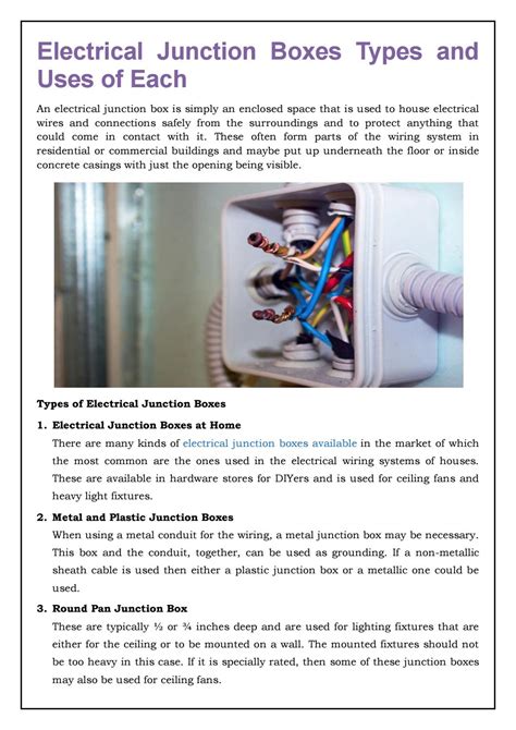 junction box classification|different types of junction boxes.